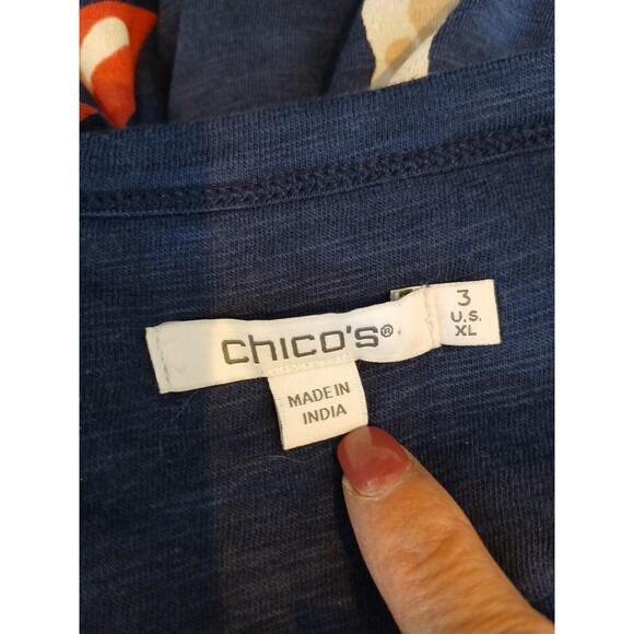 Chico's Women's floral top Size 3‎ ( XL) - Picture 5 of 8
